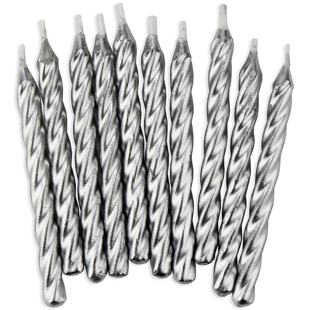 10Pcs Silver Candles