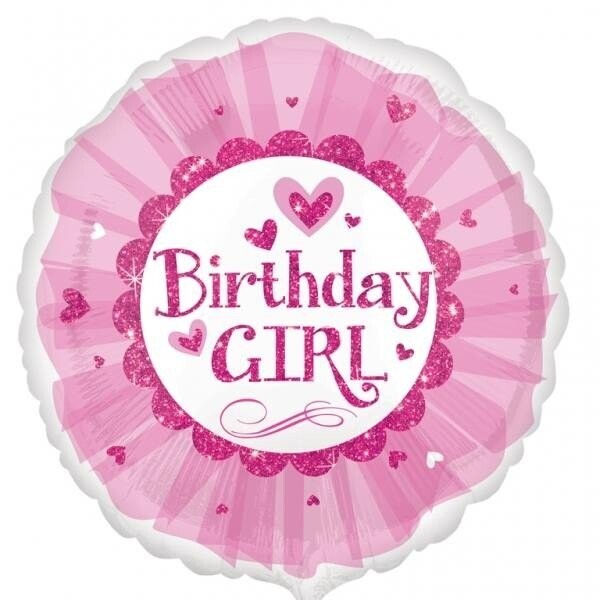 Birthday Girl 18"Foil Balloon Including Helium & Weight