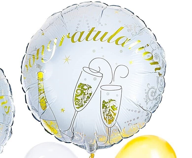 Congratulation 18"Foil Balloon Including Helium & Weight