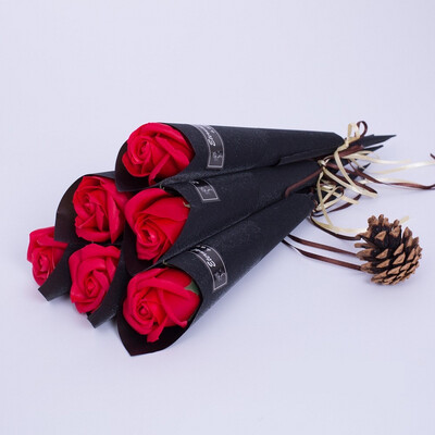 Red Rose Artificial Flower Single Individually Wrapped RF1