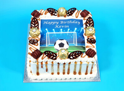 Caramel Football Theme Cake