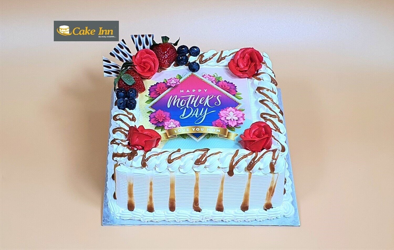 Classic Caramel Flavour Mother's Day Cake