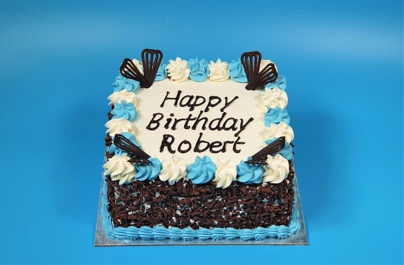 Blue Theme Birthday Cake