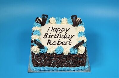 Blue Theme Birthday Cake