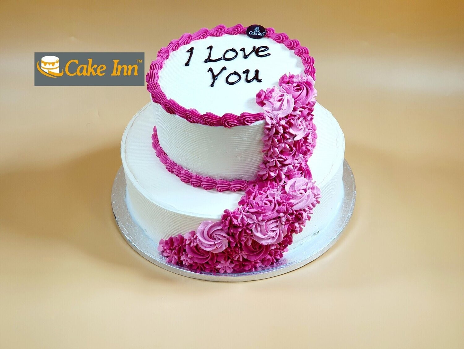 Pink Flowers Tier Cake TC3