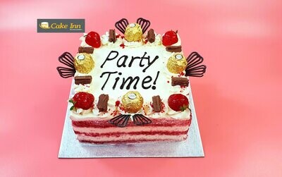 Naked Red Velvet Strawberry & Ferrero Naked Birthday Cake RV347