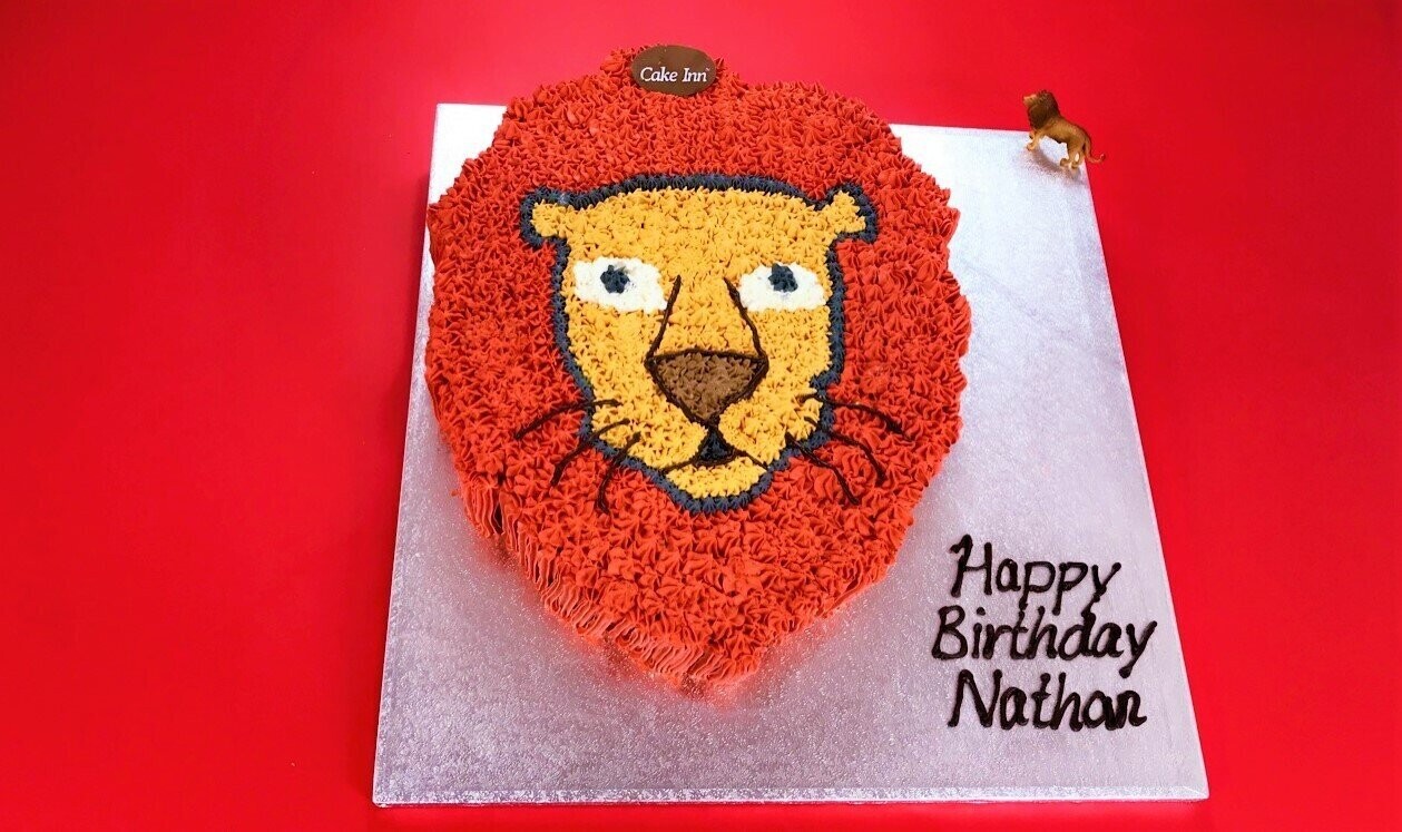 Lion Shape Birthday Cake