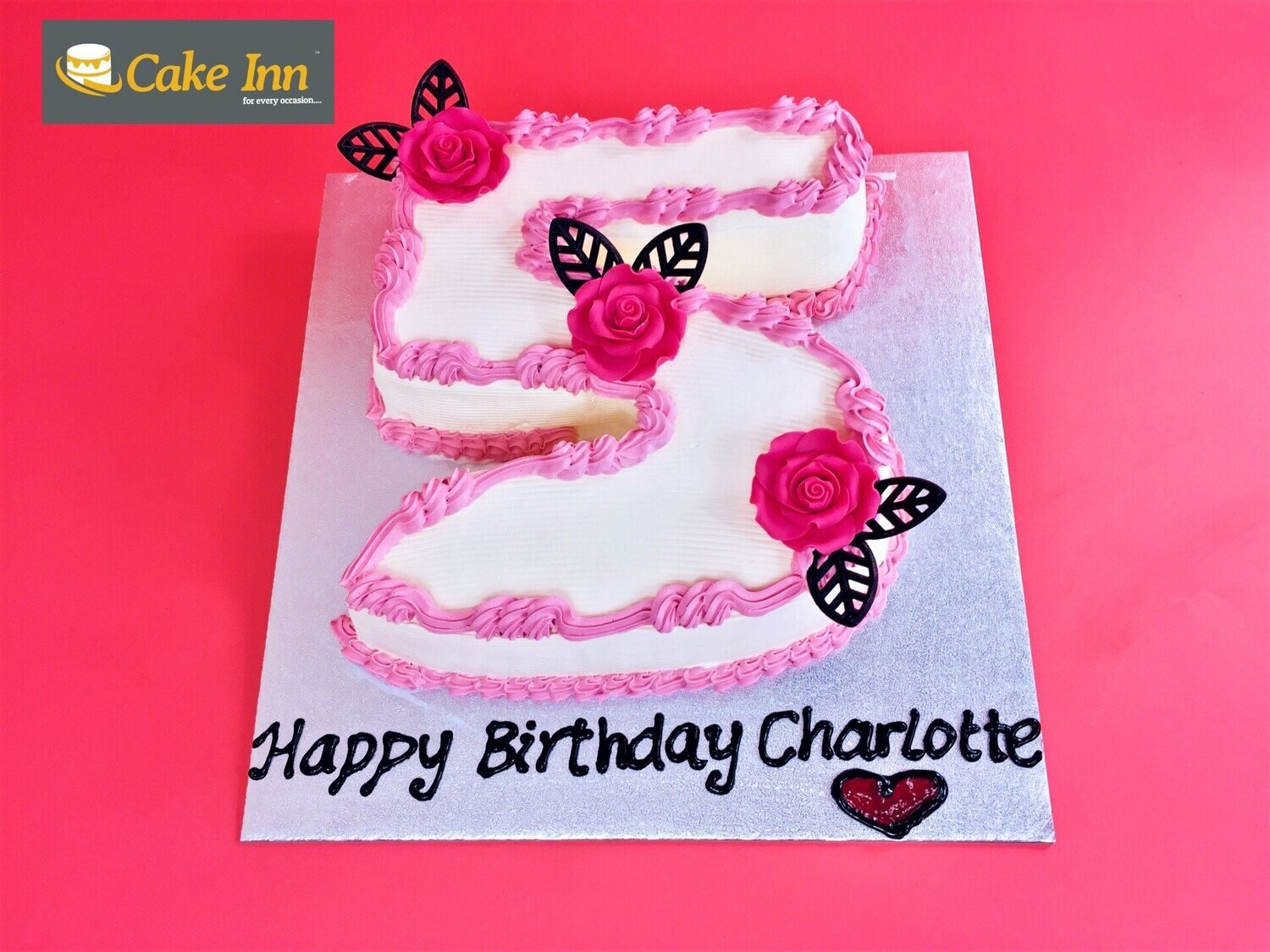 Pink Flowers Number cake N523