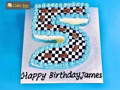 Racing Track Number Cake