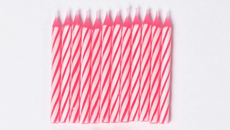 6Pcs Pink Candles