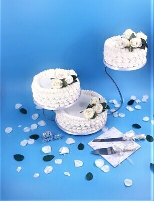 White Flowers 3-Tier Wedding Cake