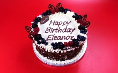 Full Berries With Chocolate on Side Birthday Cake R79