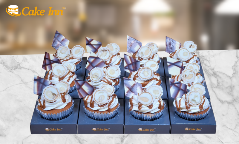 Millionaires Caramel Cupcakes With Raffaello Toppings  CC11