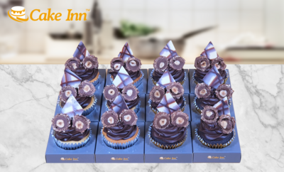 Luxury Hazelnut Cupcakes With Ferrero Toppings CC12