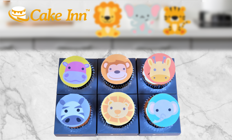 Animal Face Cupcakes Theme 2