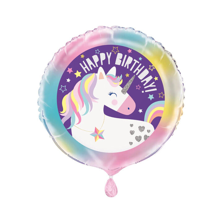 Unicorn 18"Foil Balloon Including Helium & Weight
