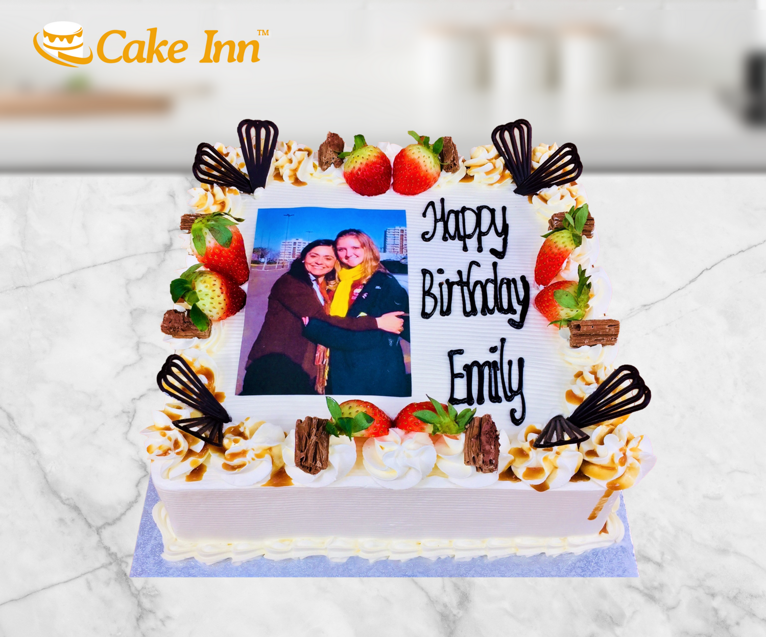 Classic Caramel Flavour Photo Cake