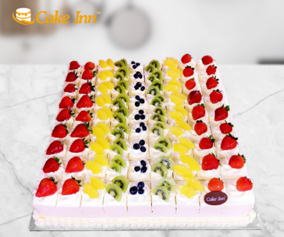 Celebration Fresh Fruit Slice Platter or Party Cake