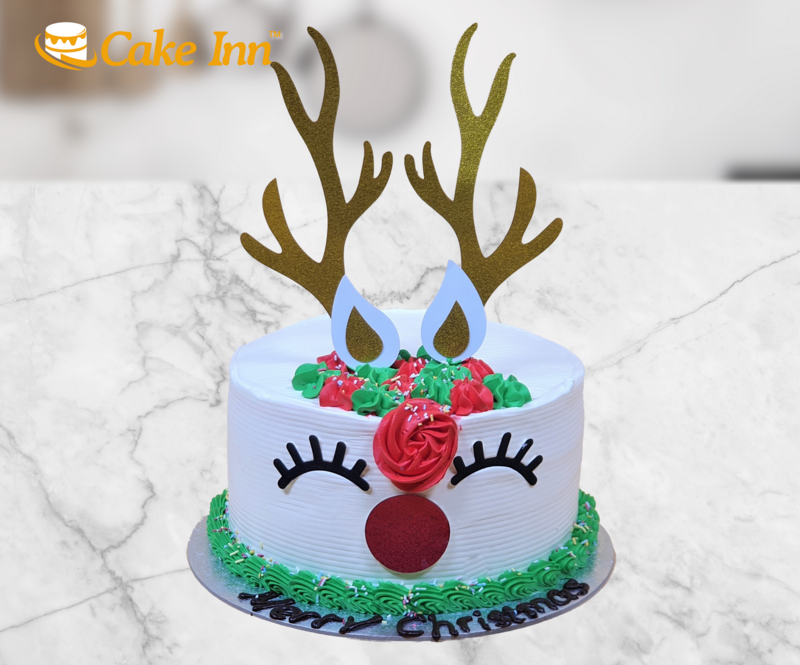 Reindeer Christmas Cake R169 Reindeer Christmas Cake R169