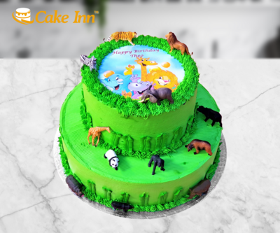 Safari Theme Tier Cake