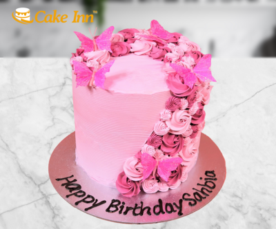 Tall 6 Layers Elegant Butterfly Cake