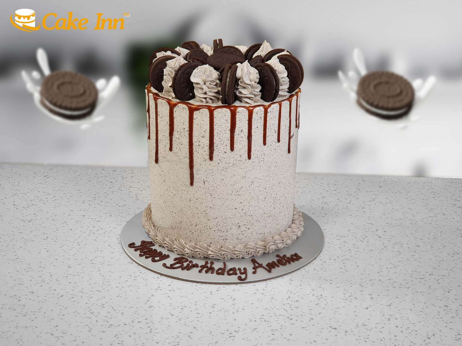 Tall  6 Layers Bespoke Oreo Fresh Cream Cake