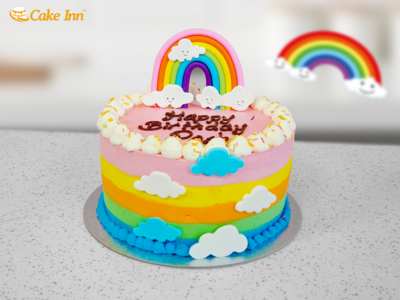 Luxury Under the Rainbow Cake