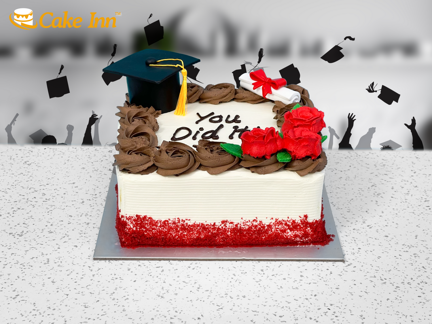 Graduation Red Velvet cake