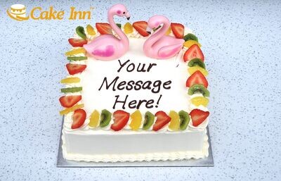 Flamingos Birthday Cake