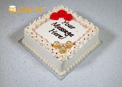 Classic Red Flowers & Ferrero toppings Birthday Cake S264