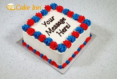 Blue & Red Birthday Cake