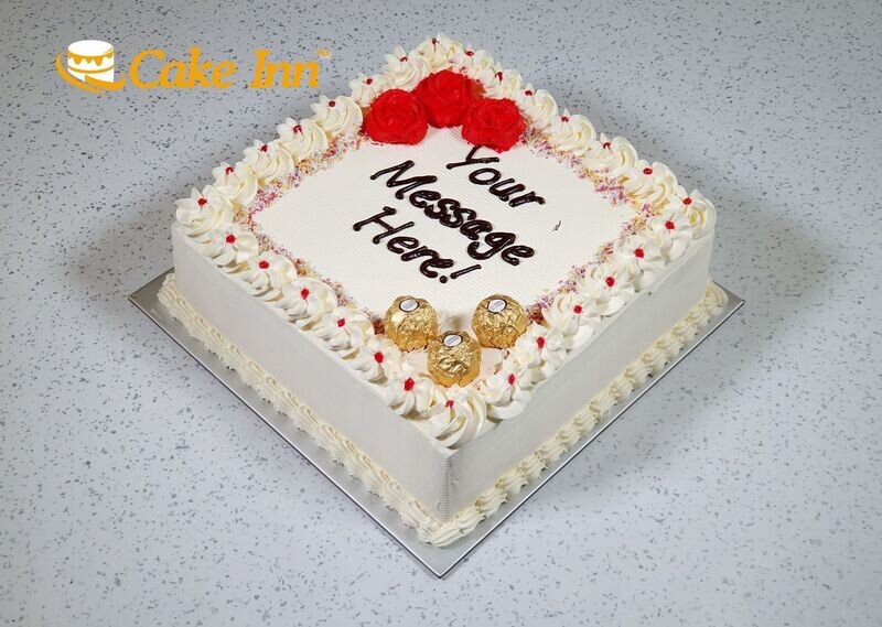 Classic Red Flowers & Ferrero toppings  Birthday Cake S264