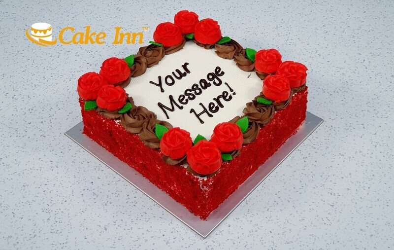 Red Flowers & Chocolate Red Velvet Cake RV282