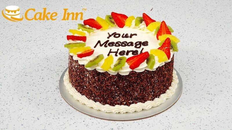 Fresh Fruit With Sprinkle On Side Birthday Cake R22