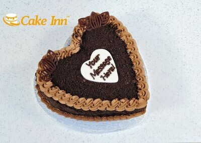 Full Chocolate On Top & Oreo Crumbs On Side Heart Celebration Cake