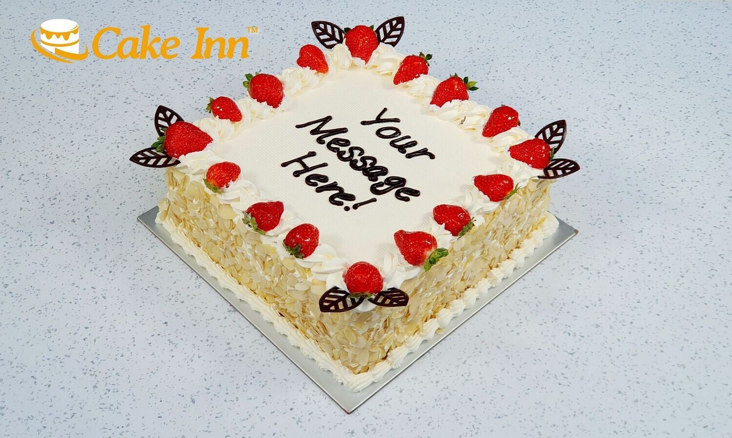 Full Strawberry & Nut On Side Birthday Cake S294
