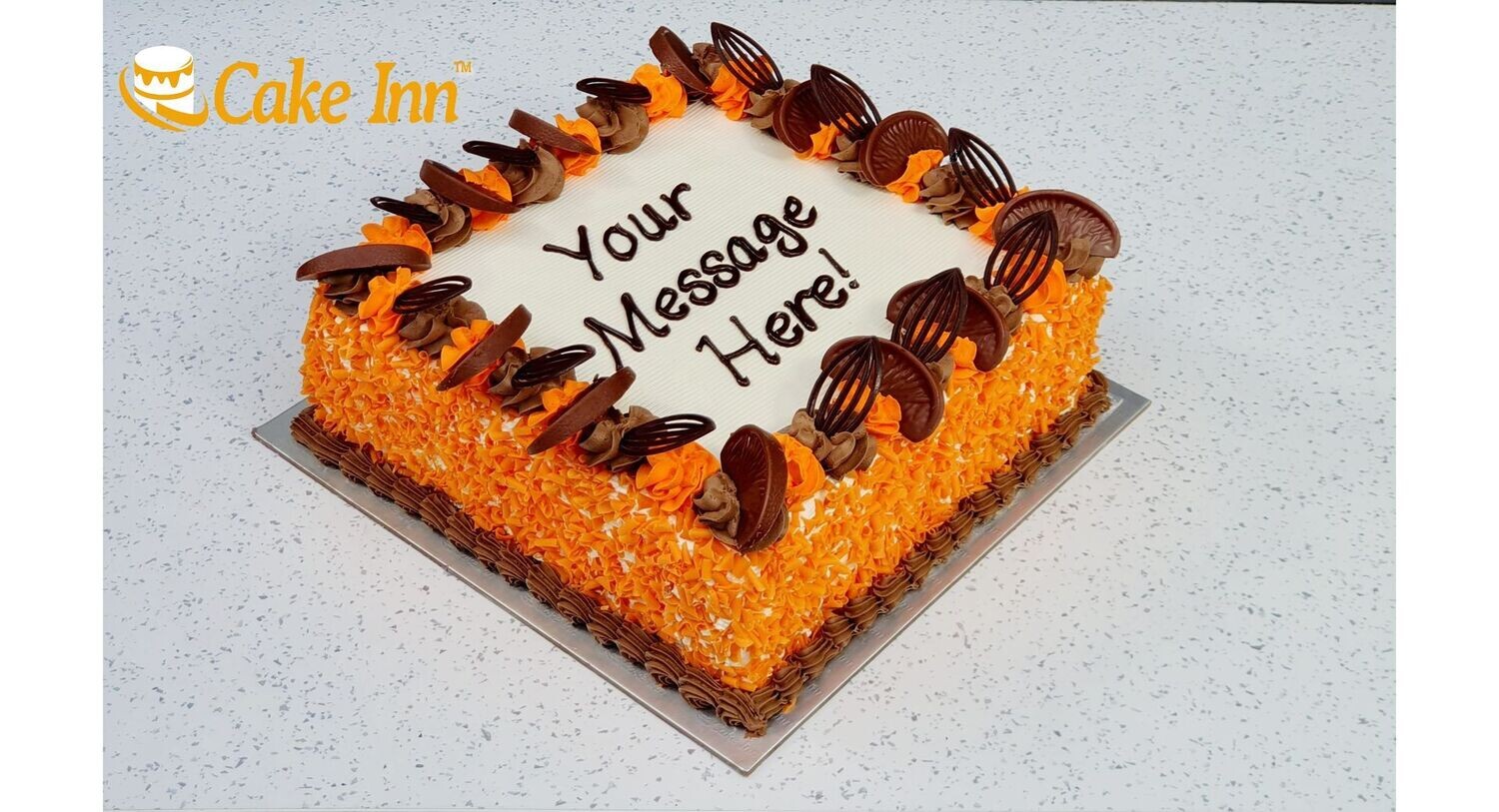 Orange Theme Birthday Cake