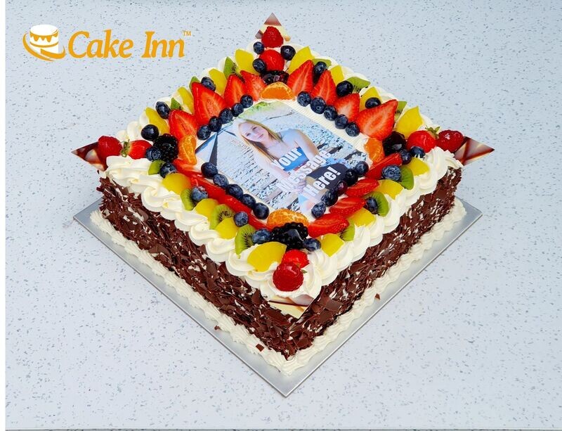 Full Fruit Photo Birthday cake P489