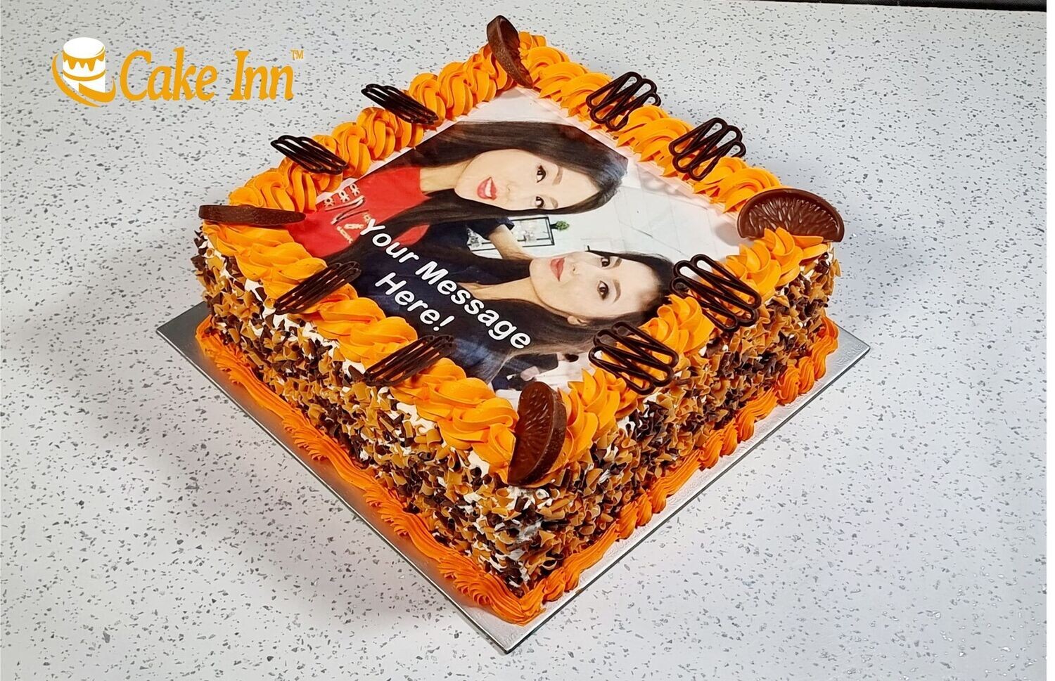 Orange Photo cake P421