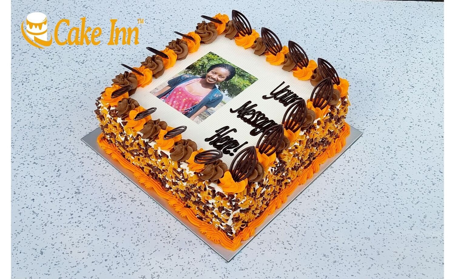 Chocolate Orange Photo Cake