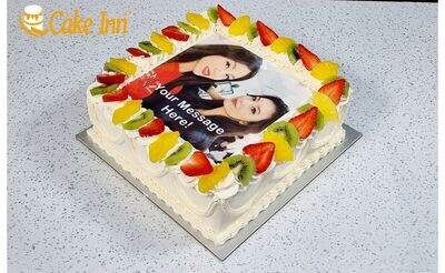Full Fruit Photo Birthday Cake