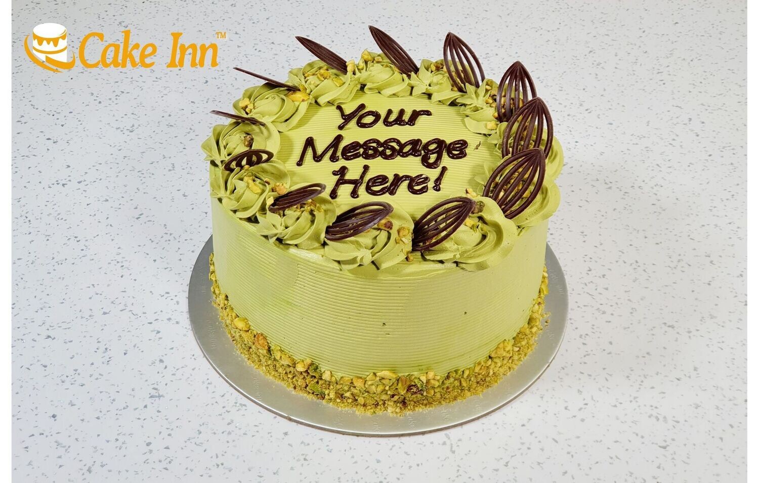 Chocolate Leafe Pistachio Cake