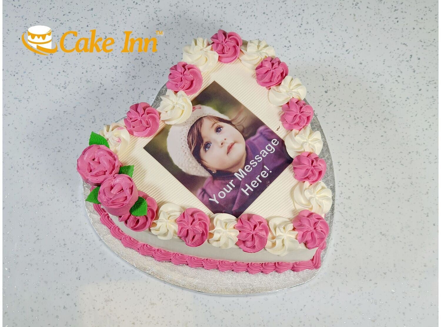 Heart Photo Celebration cake P442