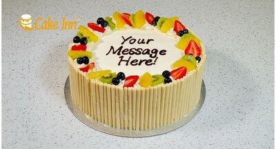 White Cigarillos & Fruit Birthday Cake