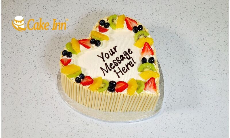 White Cigarillos & Fruit Heart Cake