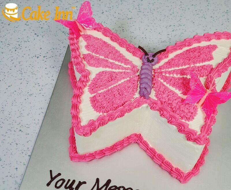 Stunning Pink Butterfly Cake