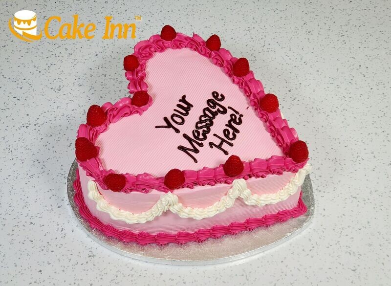 Pink  Heart Cake