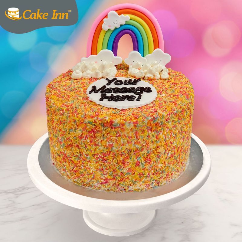 Rainbow Cloud Sprinkle Cake