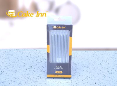 6Pcs Silver Candles