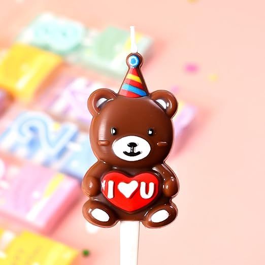 Brown Cute Little Teddy Bear Candle